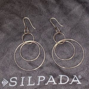 Silpada “Space Out” Circle Earrings
